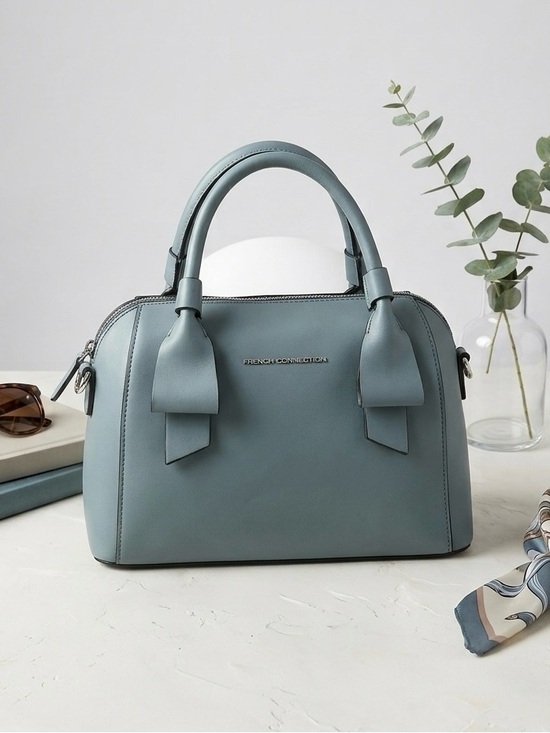 French Connection Handbags - GUC French Connection Dusty Blue Terra Dome Mini Satchel FCUK